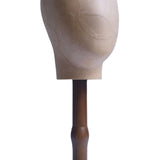 Maxbell Wig Display Head with Base for Shopping Mall Hairdresser Training Home Salon brown base