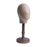 Maxbell Wig Display Head with Base for Shopping Mall Hairdresser Training Home Salon brown base
