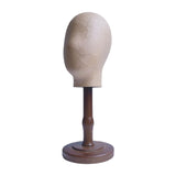 Maxbell Wig Display Head with Base for Shopping Mall Hairdresser Training Home Salon brown base