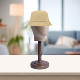 Maxbell Wig Display Head with Base for Shopping Mall Hairdresser Training Home Salon brown base