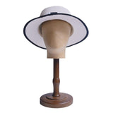 Maxbell Wig Display Head with Base for Shopping Mall Hairdresser Training Home Salon brown base
