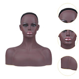 Female Mannequin Head with Shoulder for Wigs Display Making Earrings Scarves