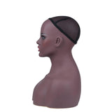 Female Mannequin Head with Shoulder for Wigs Display Making Earrings Scarves