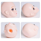 Eyelash Model Head Beauty Multipurpose Lightweight with Makeup Skinhead Doll