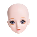 Eyelash Model Head Beauty Multipurpose Lightweight with Makeup Skinhead Doll