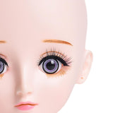 Eyelash Model Head Beauty Multipurpose Lightweight with Makeup Skinhead Doll