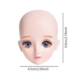 Eyelash Model Head Beauty Multipurpose Lightweight with Makeup Skinhead Doll