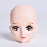 Eyelash Model Head Beauty Multipurpose Lightweight with Makeup Skinhead Doll