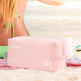 Maxbell Travel Toiletry Bag with Handle Storage Bag Travel Accessories for Beach Gym pink