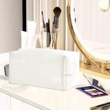 Maxbell Travel Toiletry Bag with Handle Storage Bag Travel Accessories for Beach Gym white