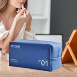 Maxbell Travel Toiletry Bag with Handle Storage Bag Travel Accessories for Beach Gym navy blue