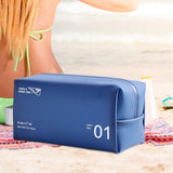 Maxbell Travel Toiletry Bag with Handle Storage Bag Travel Accessories for Beach Gym navy blue