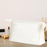 Maxbell Travel Toiletry Bag with Handle Storage Bag Travel Accessories for Beach Gym white horizontal