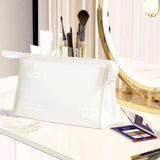 Maxbell Travel Toiletry Bag with Handle Storage Bag Travel Accessories for Beach Gym white horizontal