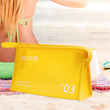 Maxbell Travel Toiletry Bag with Handle Storage Bag Travel Accessories for Beach Gym yellow horizontal