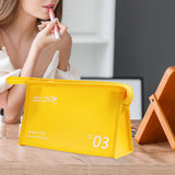 Maxbell Travel Toiletry Bag with Handle Storage Bag Travel Accessories for Beach Gym yellow horizontal