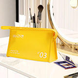 Maxbell Travel Toiletry Bag with Handle Storage Bag Travel Accessories for Beach Gym yellow horizontal