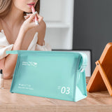 Maxbell Travel Toiletry Bag with Handle Storage Bag Travel Accessories for Beach Gym blue  horizontal