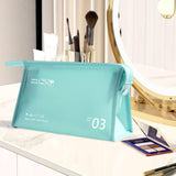 Maxbell Travel Toiletry Bag with Handle Storage Bag Travel Accessories for Beach Gym blue  horizontal