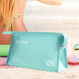 Maxbell Travel Toiletry Bag with Handle Storage Bag Travel Accessories for Beach Gym blue  horizontal