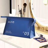 Maxbell Travel Toiletry Bag with Handle Storage Bag Travel Accessories for Beach Gym navy horizontal