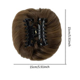 Maxbell Messy Bun Hair Piece Clip Grab Clip Hair Extension Clip for Girls Adding Bun