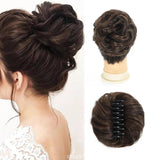 Maxbell Messy Bun Hair Piece Clip Grab Clip Hair Extension Clip for Girls Adding Bun