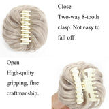 Maxbell Messy Bun Hair Piece Clip Grab Clip Hair Extension Clip for Girls Adding Bun