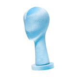 Mannequin Head Hat Holder Hat Display Stand for Styling Headdress Home Decor Height 40cm Blue