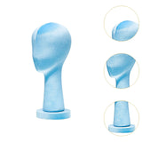 Mannequin Head Hat Holder Hat Display Stand for Styling Headdress Home Decor Height 40cm Blue