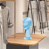 Mannequin Head Hat Holder Hat Display Stand for Styling Headdress Home Decor Height 40cm Blue