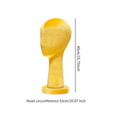 Maxbell Mannequin Head Hat Holder Hat Display Stand for Styling Headdress Home Decor Height 40cm Yellow