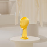 Maxbell Mannequin Head Hat Holder Hat Display Stand for Styling Headdress Home Decor Height 40cm Yellow