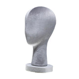 Maxbell Mannequin Head Hat Holder Hat Display Stand for Styling Headdress Home Decor Height 33cm Gray