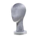 Maxbell Mannequin Head Hat Holder Hat Display Stand for Styling Headdress Home Decor Height 33cm Gray