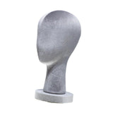 Maxbell Mannequin Head Hat Holder Hat Display Stand for Styling Headdress Home Decor Height 33cm Gray