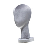 Maxbell Mannequin Head Hat Holder Hat Display Stand for Styling Headdress Home Decor Height 33cm Gray