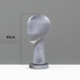 Mannequin Head Hat Holder Hat Display Stand for Styling Headdress Home Decor Height 40cm Gray