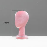 Mannequin Head Hat Holder Hat Display Stand for Styling Headdress Home Decor Height 33cm Pink