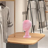 Mannequin Head Hat Holder Hat Display Stand for Styling Headdress Home Decor Height 33cm Pink