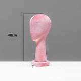 Mannequin Head Hat Holder Hat Display Stand for Styling Headdress Home Decor Height 40cm Pink