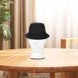 Male Mannequin Head Freestanding Hat Display Stand for Shop Headset Tabletop Bright White