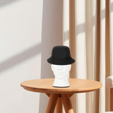 Male Mannequin Head Freestanding Hat Display Stand for Shop Headset Tabletop Bright White