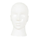 Male Mannequin Head Freestanding Hat Display Stand for Shop Headset Tabletop Bright White