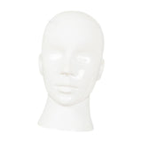 Male Mannequin Head Freestanding Hat Display Stand for Shop Headset Tabletop Bright White