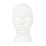 Male Mannequin Head Freestanding Hat Display Stand for Shop Headset Tabletop Bright White