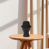 Male Mannequin Head Freestanding Hat Display Stand for Shop Headset Tabletop Matt Black