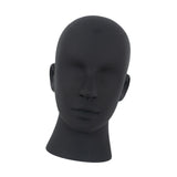 Male Mannequin Head Freestanding Hat Display Stand for Shop Headset Tabletop Matt Black