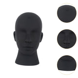 Male Mannequin Head Freestanding Hat Display Stand for Shop Headset Tabletop Matt Black