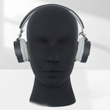 Male Mannequin Head Freestanding Hat Display Stand for Shop Headset Tabletop Matt Black